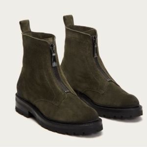 Frye suede Julie boots in olive - The Row inspired boot